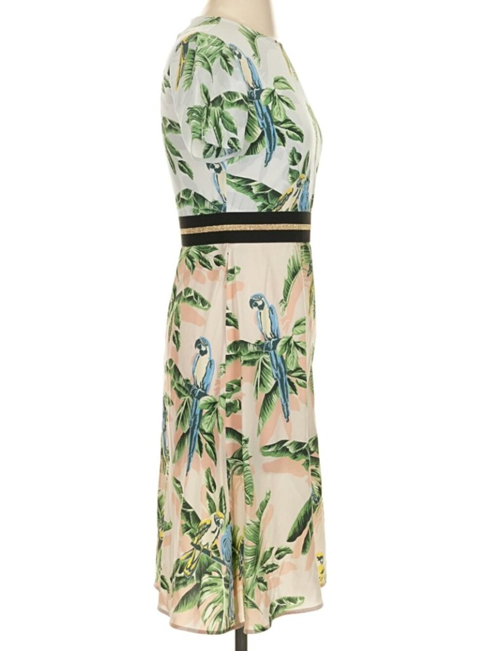 Stella McCartney Tropical Parrot Fit & Flare Dress Size 0 - Picture 4 of 6